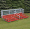 Jaypro 21' Soccer Enclosed Bleacher (5 Row - Double Foot Plank with Guard Rail & Aisle)