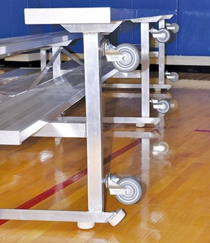 Jaypro Soccer Tip & Roll Bleacher (2 Row - Single Foot Plank)