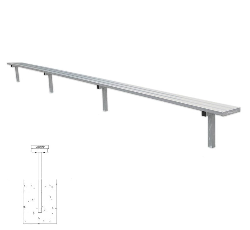 Jaypro Soccer Player Bench (In-Ground)